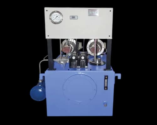 HPP hydraulic power unit with pressure gauges and control panel for paper mill systems