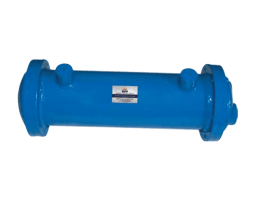 HPP water cooled heat exchanger, compact model with dual end flanges