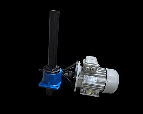 HPP motorized worm gear screw jack with mounted electric motor drive