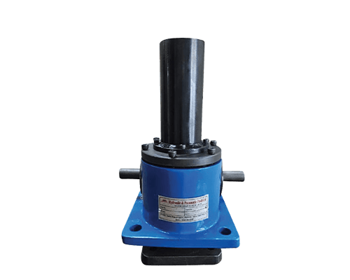 HPP upright worm gear screw jack with flange base mount