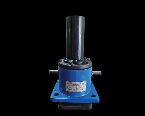 HPP upright worm gear screw jack with flange base mount